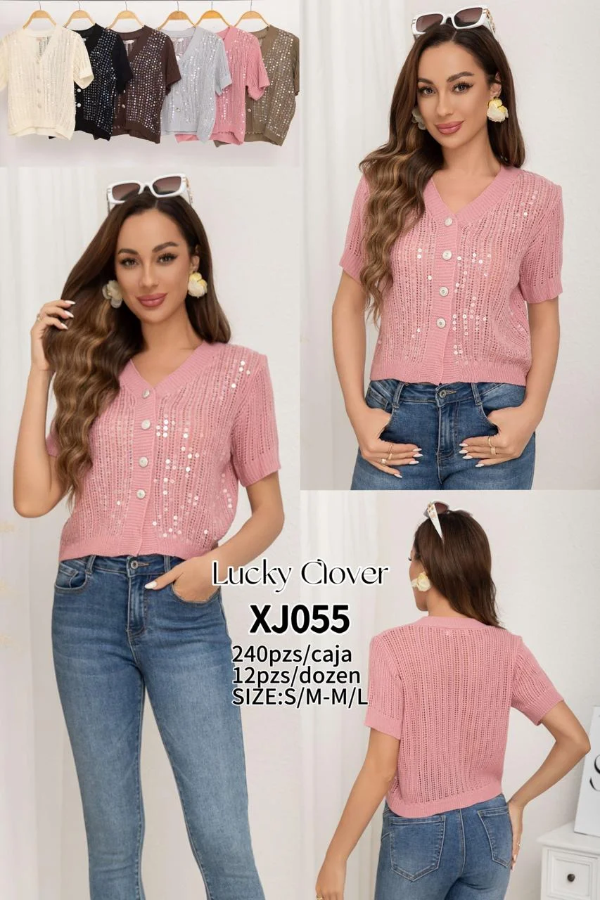 Sueter Corto de Brillos-HS25-XJ055 1 Sueter Corto de Brillos-HS25-XJ055