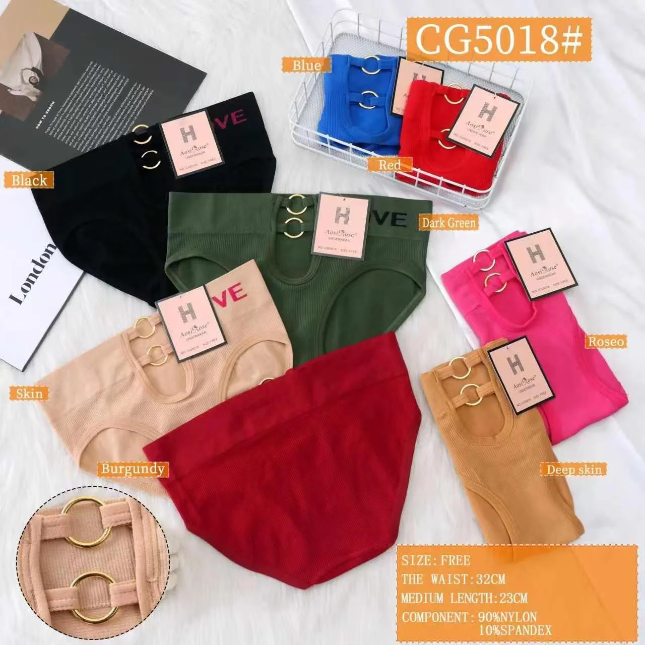 Pantaleta Elástica Dama-HS25-CG5018# 1 Pantaleta Elástica Dama-HS25-CG5018#