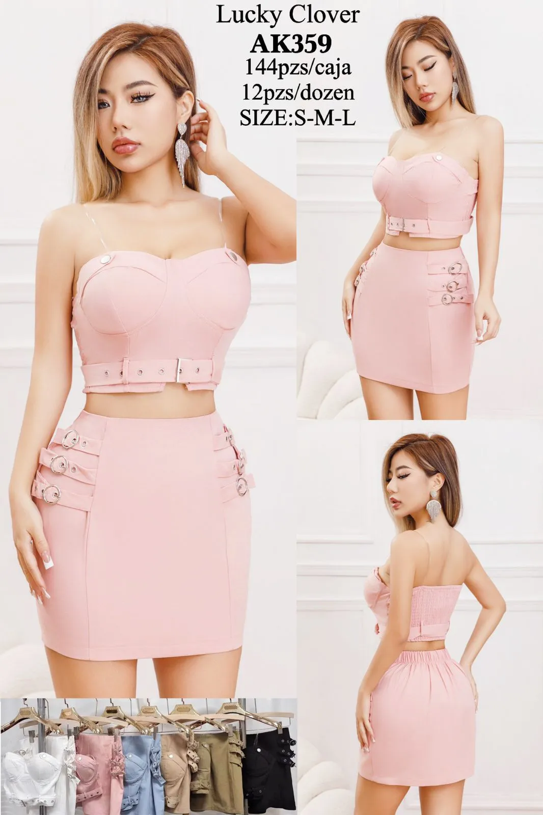 Conjunto Blusa y Falda-HS25-AK359 1 Conjunto Blusa y Falda-HS25-AK359