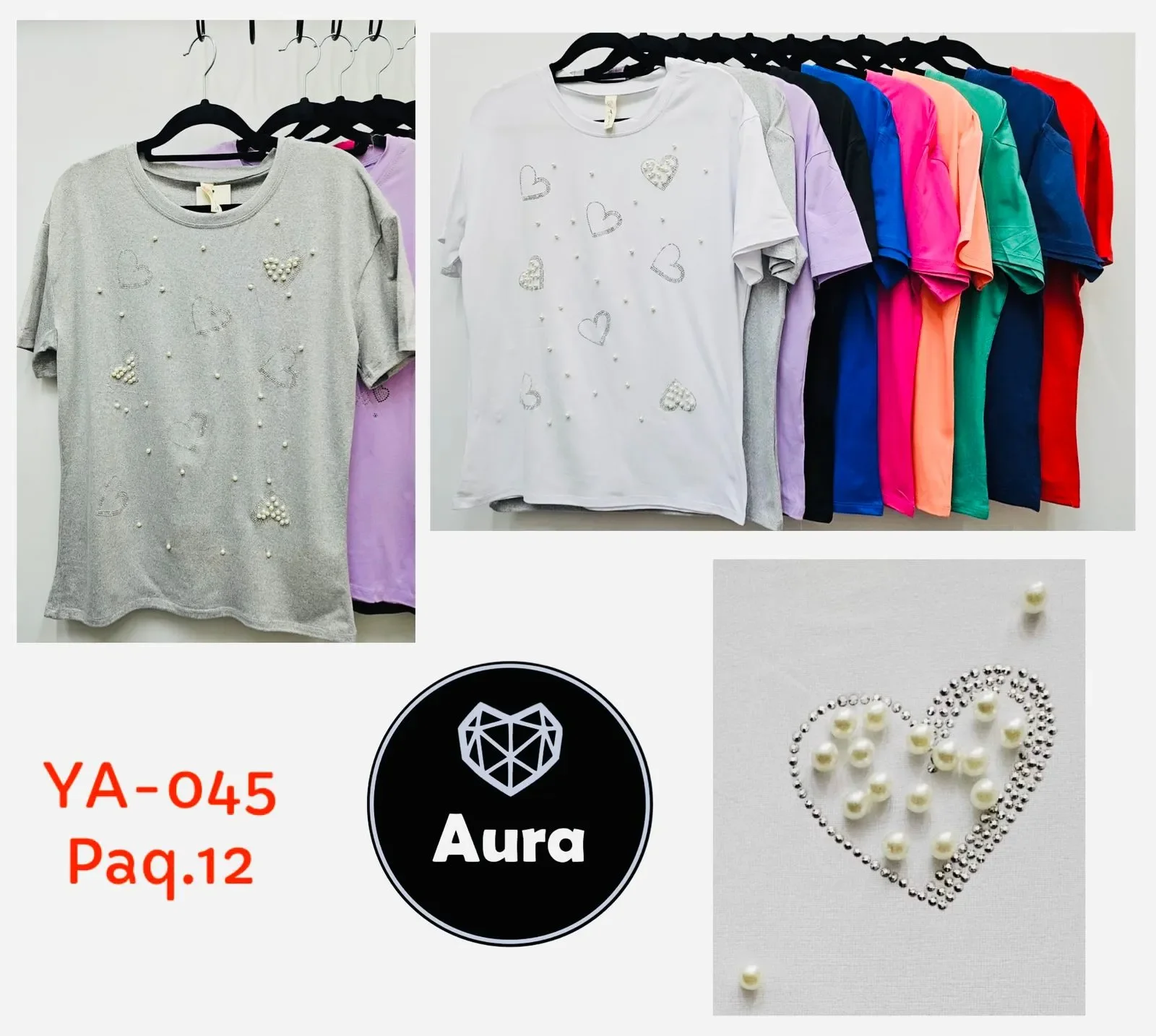 Blusa Con Perlas Y Corazones-HS25-YA-045 1 Blusa Con Perlas Y Corazones-HS25-YA-045