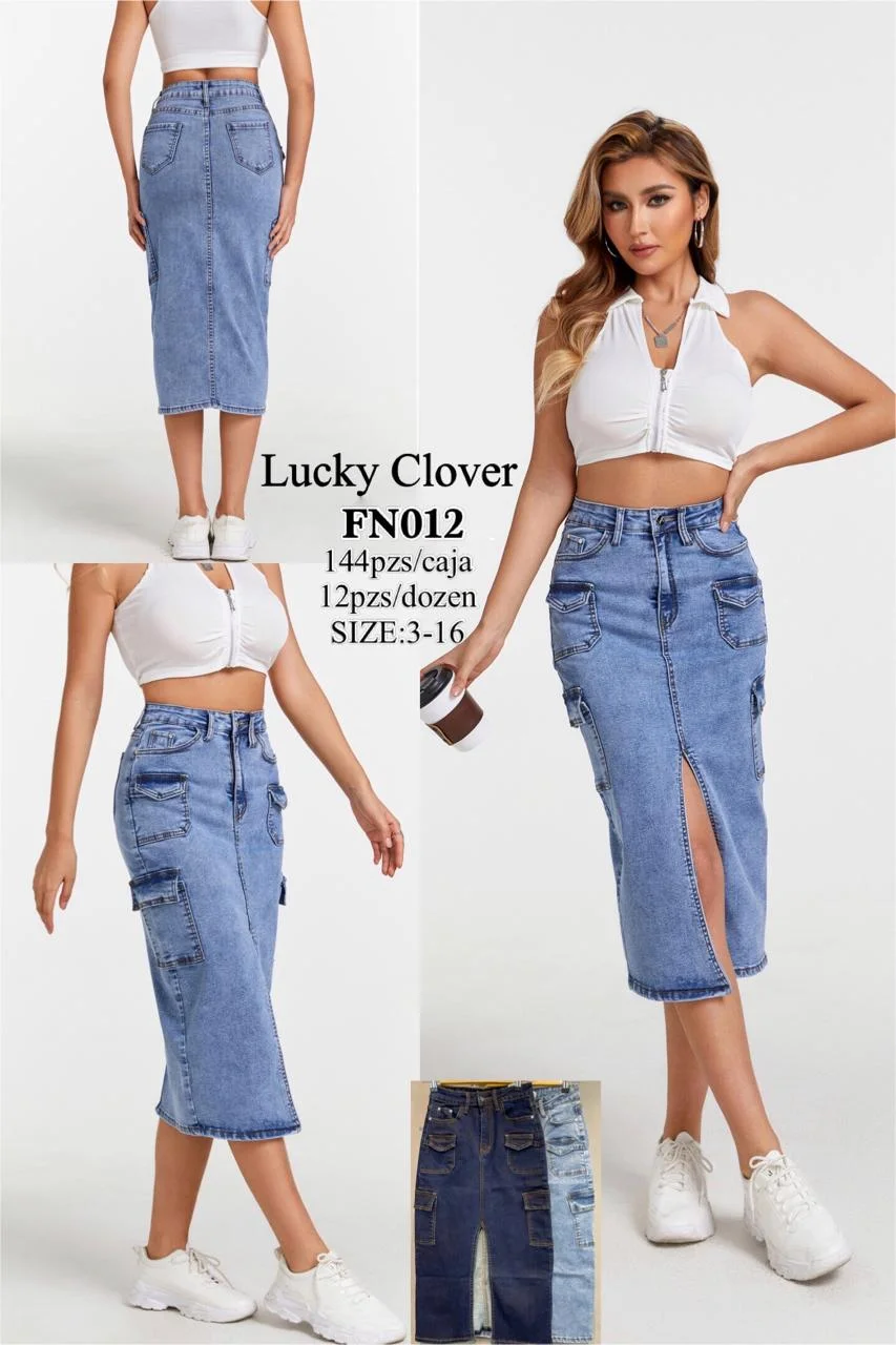 Falda denim cargo-HS25-FN012 1 Falda denim cargo-HS25-FN012