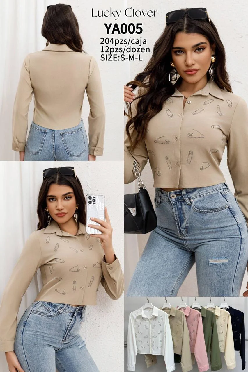 Camisa con estampado-HS25-YA005 1 Camisa con estampado-HS25-YA005