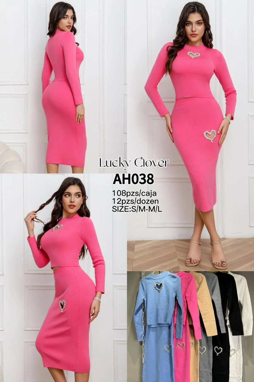 Conjunto blusa y falda corazon-HS25-AH038 1 Conjunto blusa y falda corazon-HS25-AH038