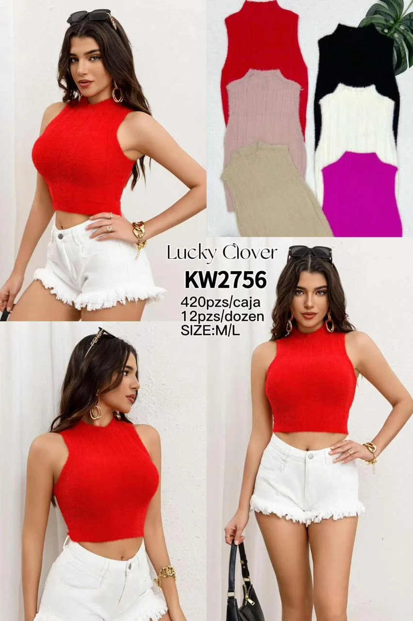 Blusa de punto sin mangas-HS25-KW2756 1 Blusa de punto sin mangas-HS25-KW2756