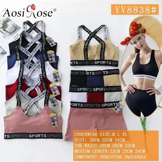 Conjunto Algodon Licra y top-HS25-YV8838 1 Conjunto Algodon Licra y top-HS25-YV8838