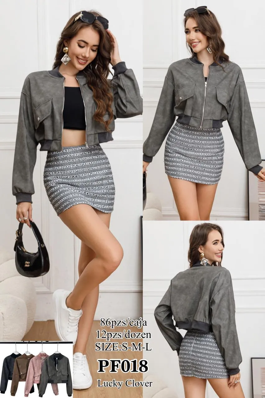 Chamarra Casual Mujer-HS25-PF018 1 Chamarra Casual Mujer-HS25-PF018