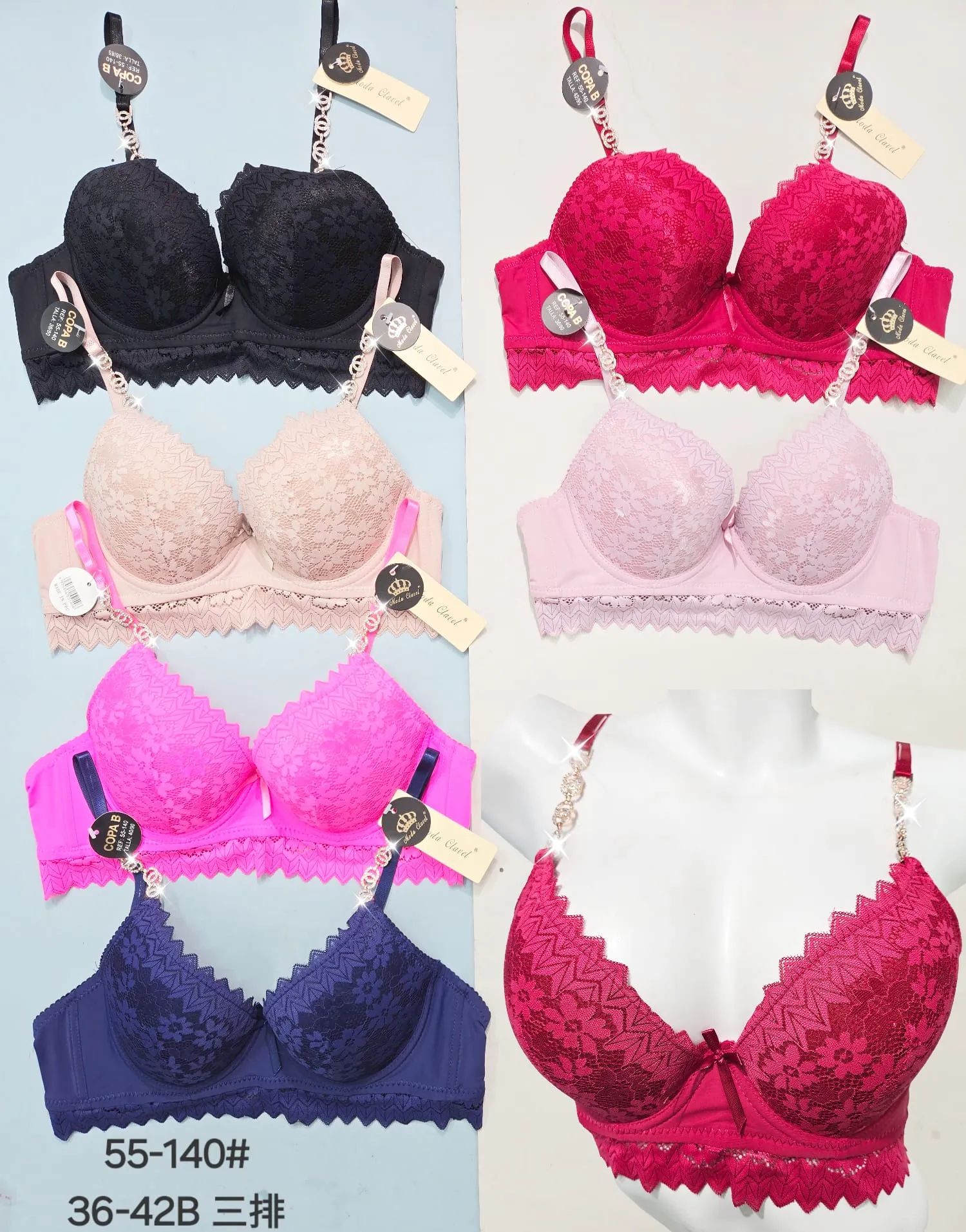 Brasier Con Encaje Elegante-HS25-55-140 1 Brasier Con Encaje Elegante-HS25-55-140