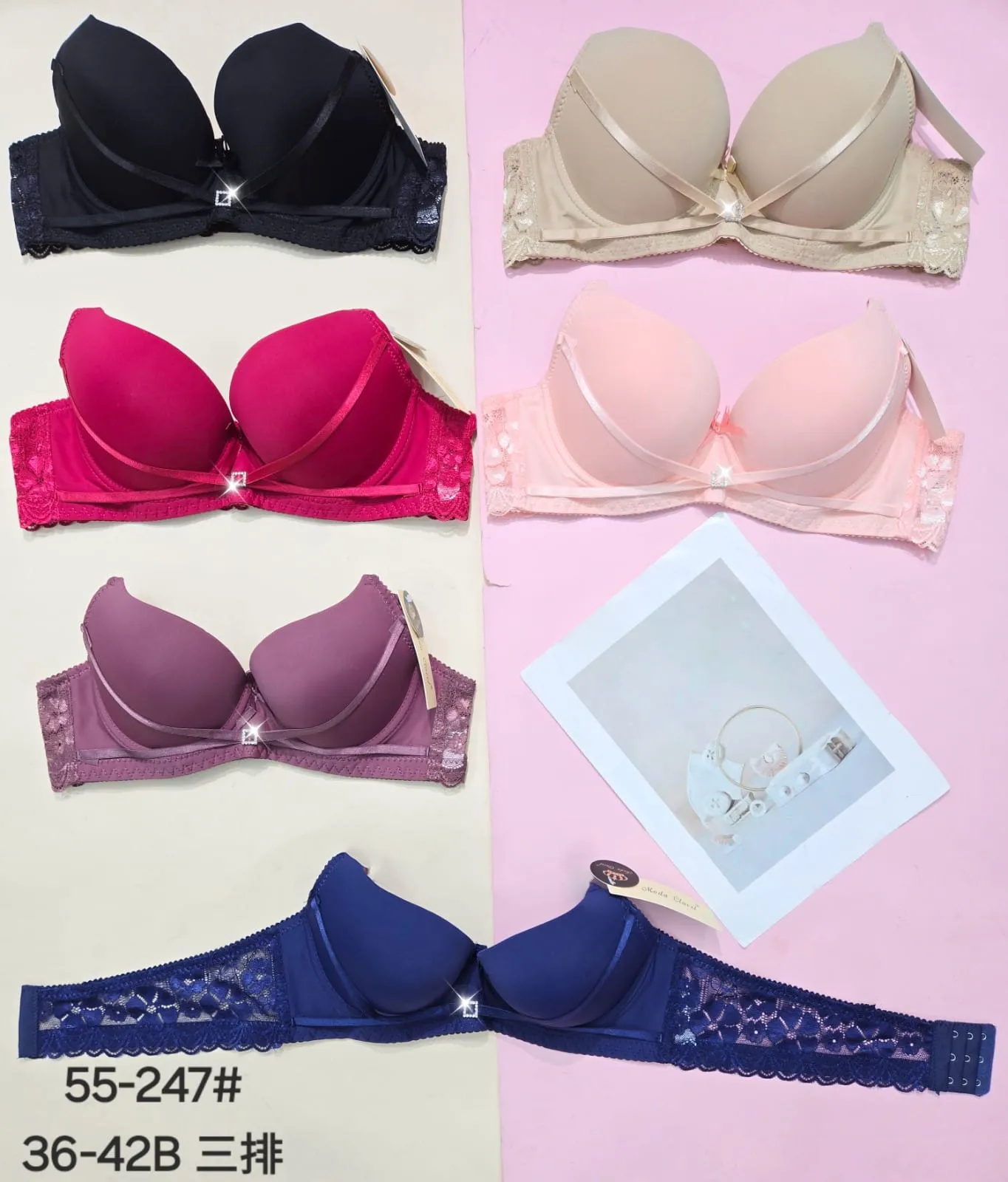 Brasier Con Encaje Brillante-HS25-55-247 1 Brasier Con Encaje Brillante-HS25-55-247