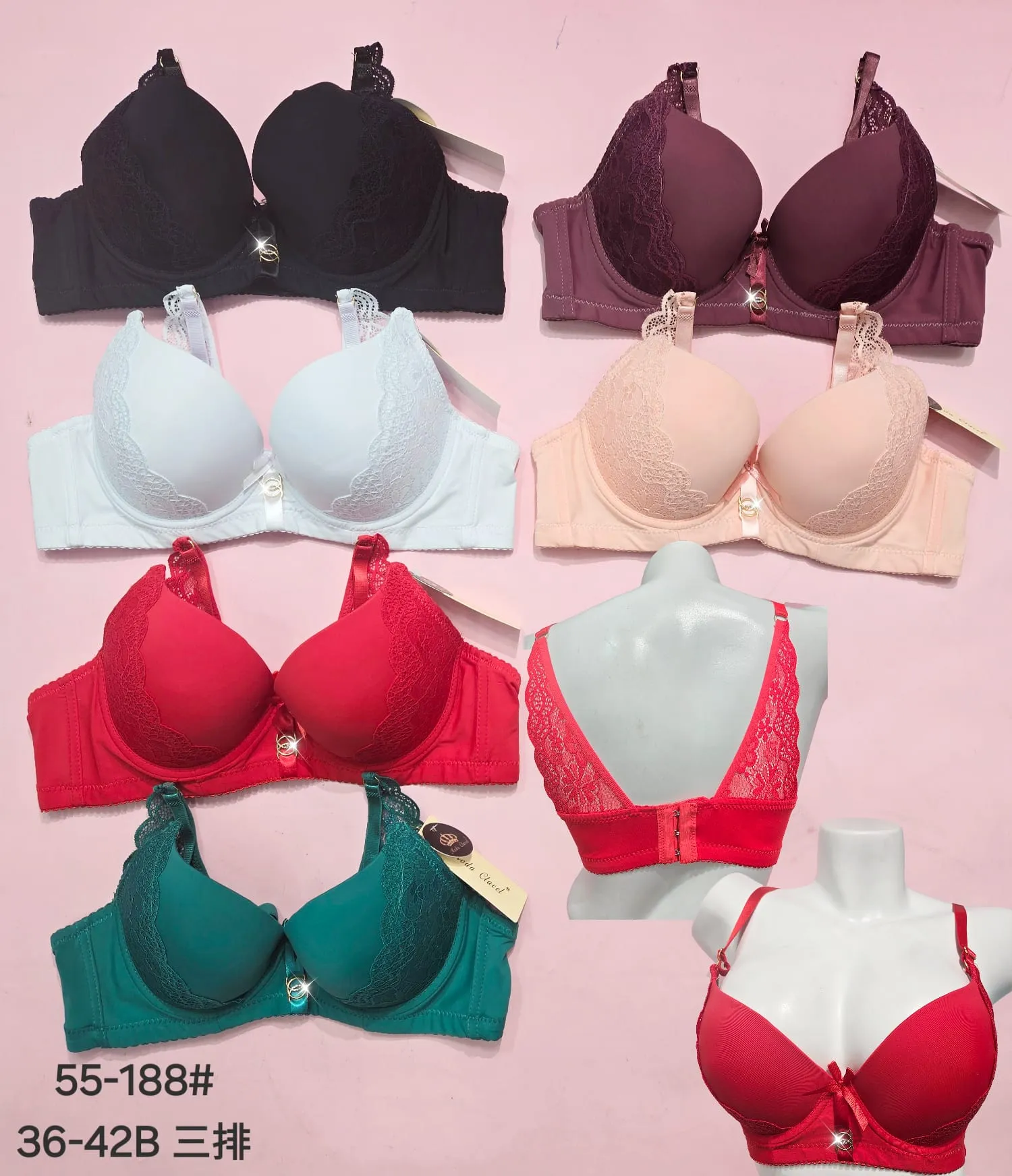 Brassieres Con Tirantes De Encaje-HS25-55-188 1 Brassieres Con Tirantes De Encaje-HS25-55-188