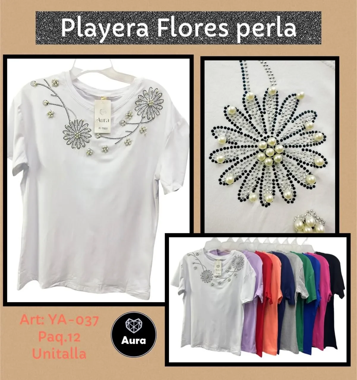 Blusa Flores Con Perlas-HS25-YA-037 1 Blusa Flores Con Perlas-HS25-YA-037