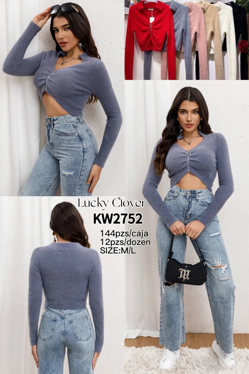 Blusa De Punto Moderna-HS25-KW2752 1 Blusa De Punto Moderna-HS25-KW2752