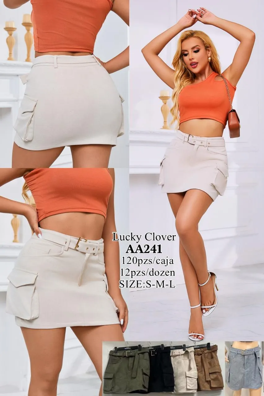 Falda Corta Cargo-HS25-AA241 1 Falda Corta Cargo-HS25-AA241