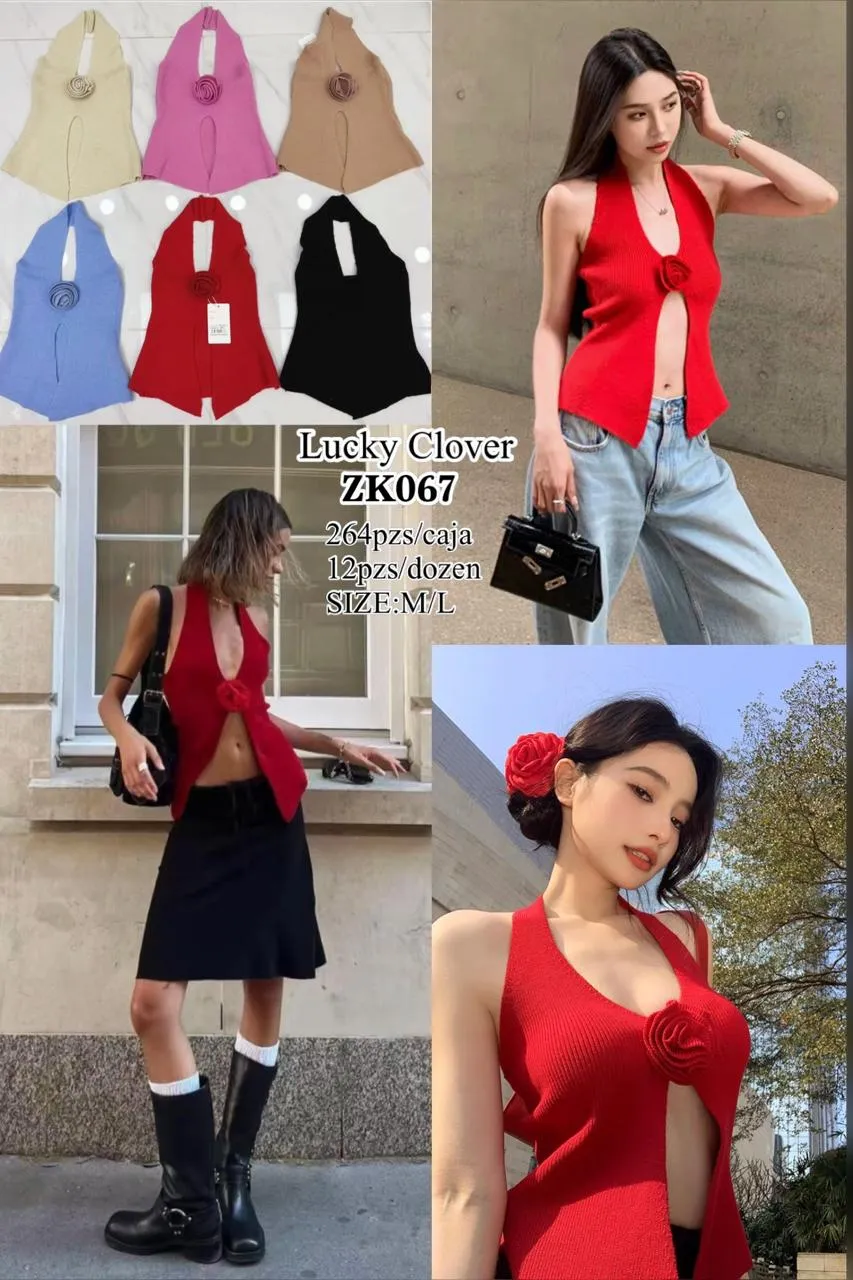 Blusa Sin Mangas Casual-HS25-ZK067 1 Blusa Sin Mangas Casual-HS25-ZK067