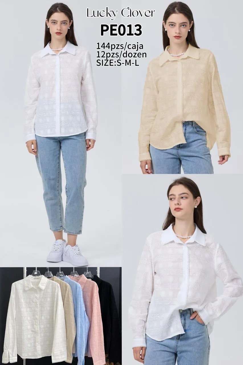 Blusa Casual Encaje-HS25-PE013 1 Blusa Casual Encaje-HS25-PE013