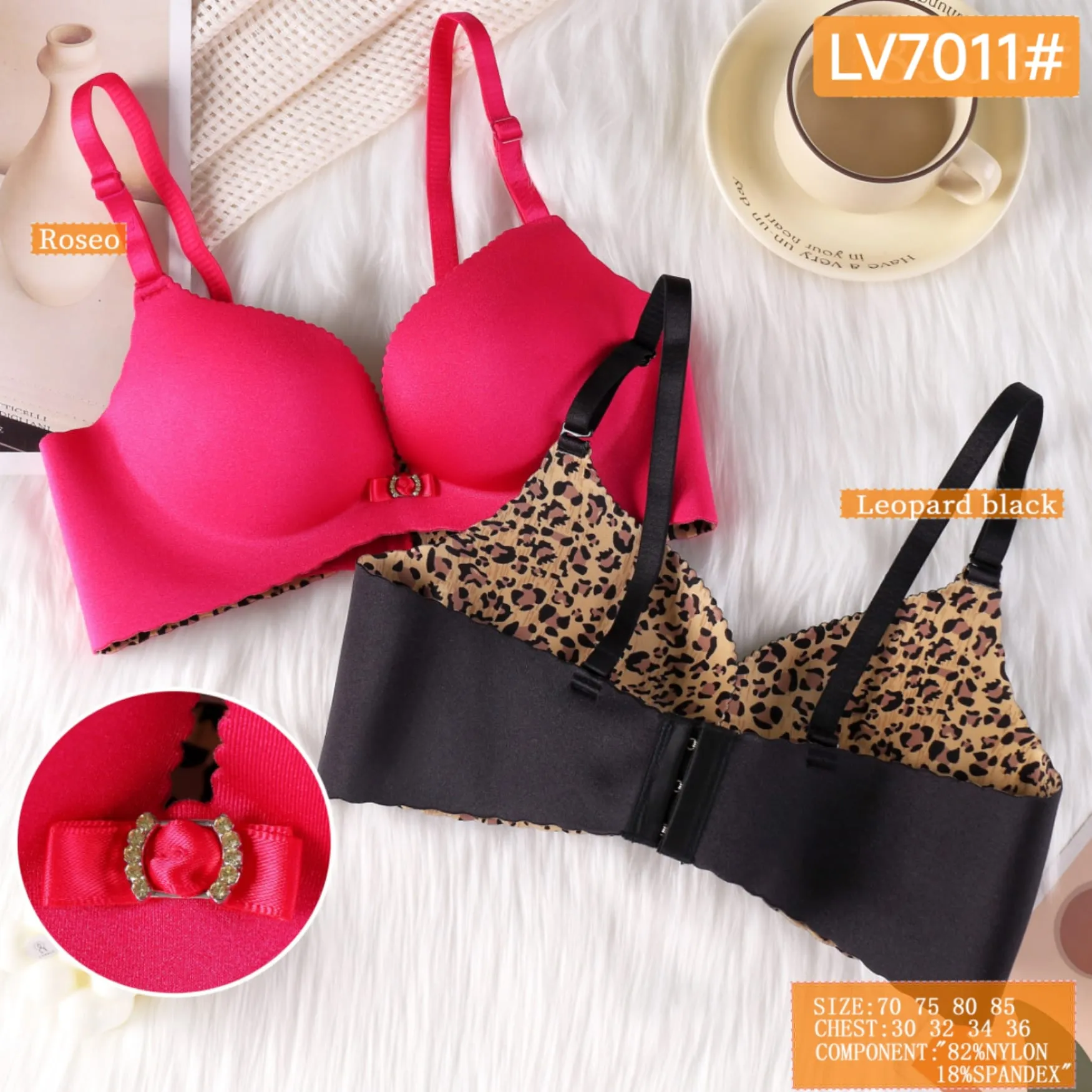 Brasier Invisible Con Forro Animal Print-HS25-LV7011 1 Brasier Invisible Con Forro Animal Print-HS25-LV7011