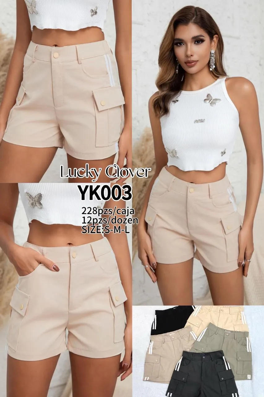 Short Casual Con Bolsillos-HS25-YK003 1 Short Casual Con Bolsillos-HS25-YK003