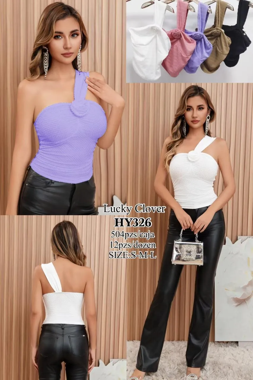 Blusa De Un Hombro-HS25-HY326 1 Blusa De Un Hombro-HS25-HY326