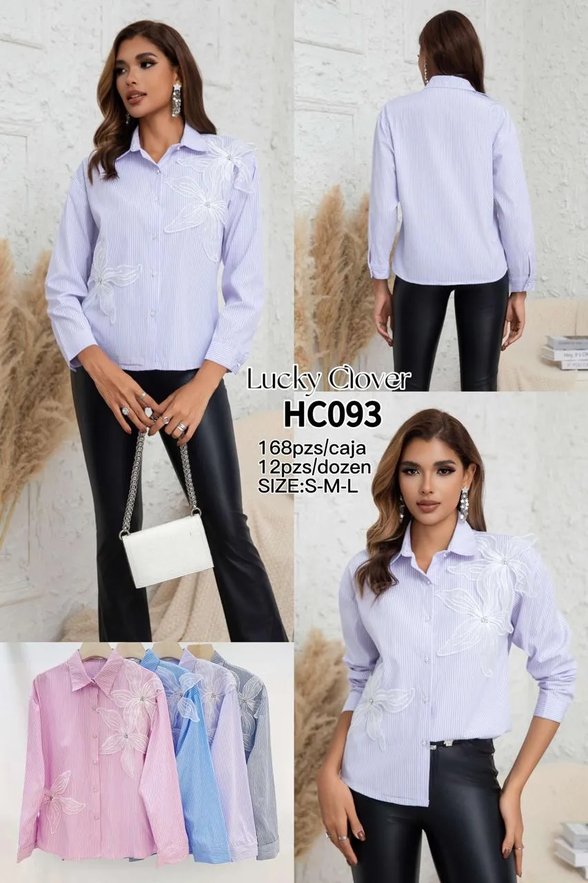 Camisa Bordada Elegante-HS25-HC093 1 Camisa Bordada Elegante-HS25-HC093