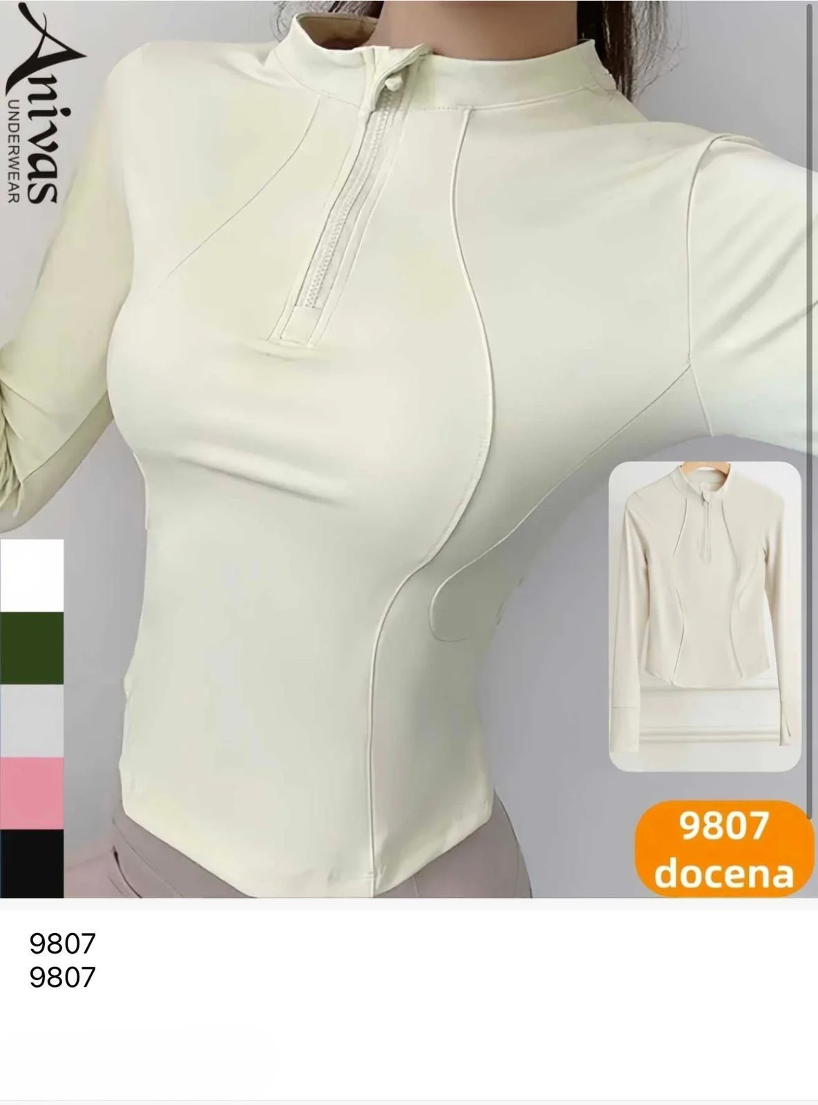 Blusa deportiva con cremallera-HS25-9807 1 Blusa deportiva con cremallera-HS25-9807