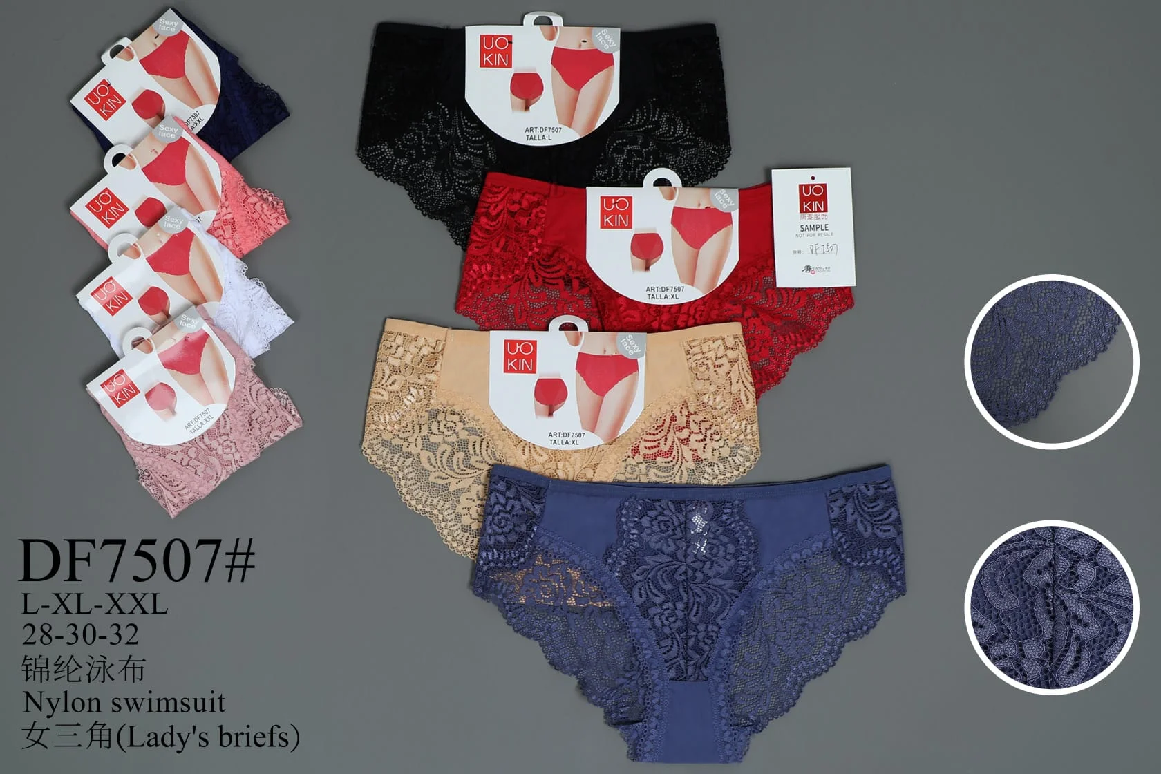 Bragas de encaje para mujer-HS25-DF7507# 1 Bragas de encaje para mujer-HS25-DF7507#