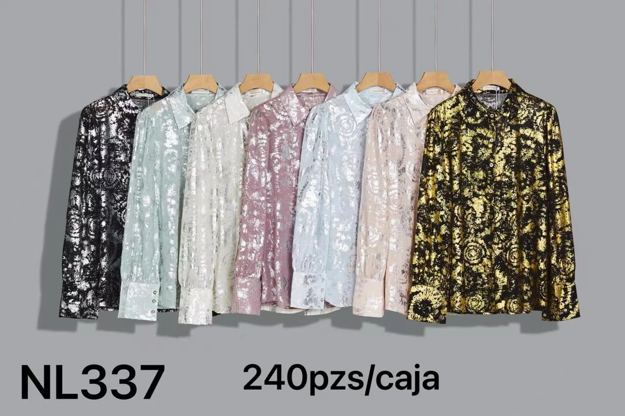 Camisas estampadas de manga larga para mujer-HS25-NL337 1 Camisas estampadas de manga larga para mujer-HS25-NL337