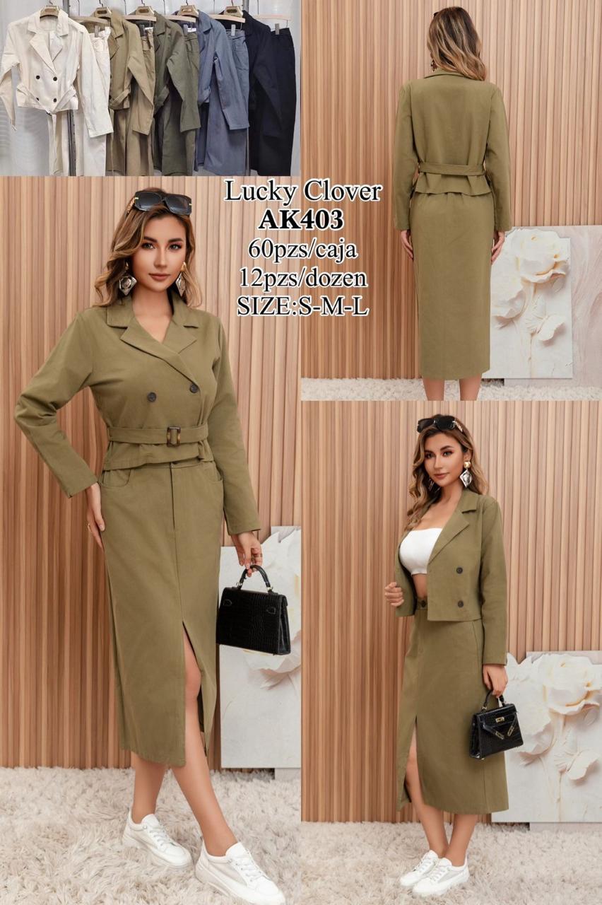 Conjunto de falda y blazer-HS25-AK403 1 Conjunto de falda y blazer-HS25-AK403
