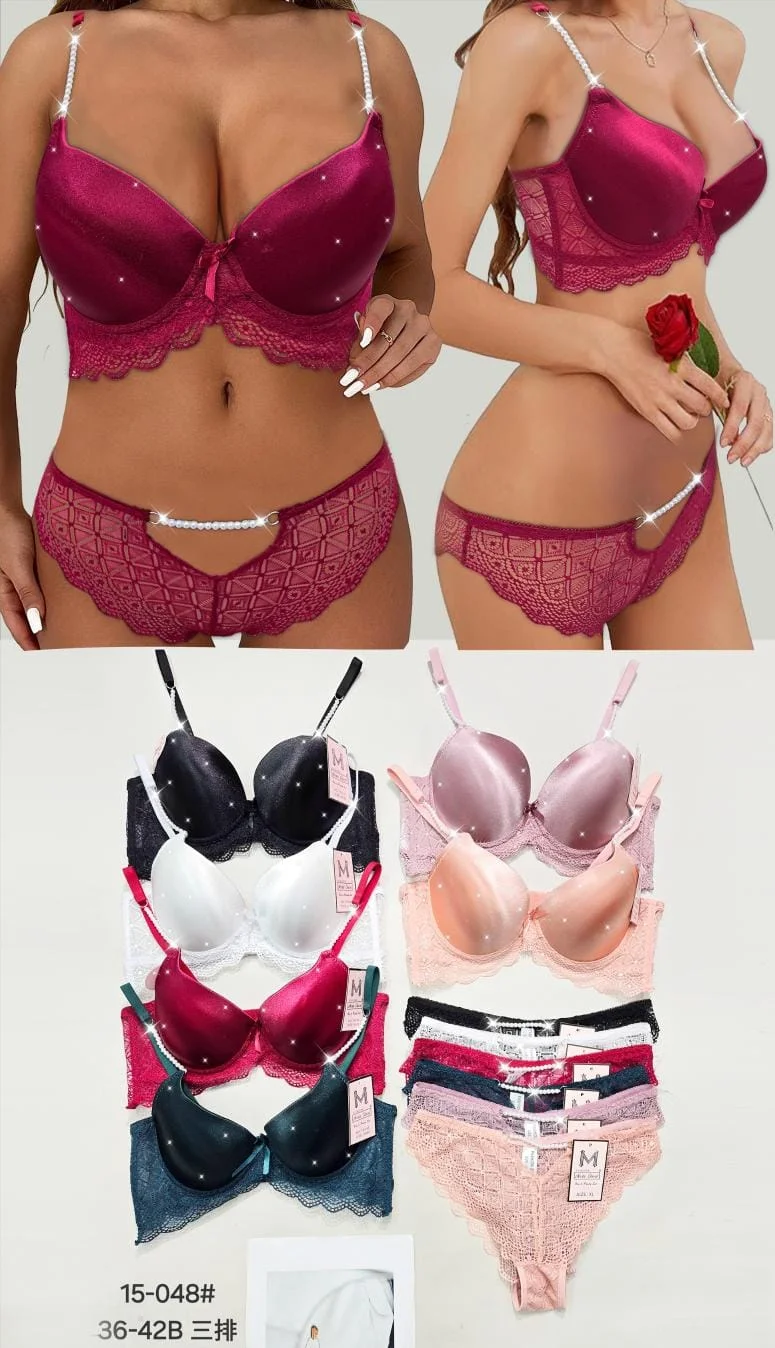 Conjunto de lencería con sujetador y bragas-HS25-15-048# 1 Conjunto de lencería con sujetador y bragas-HS25-15-048#