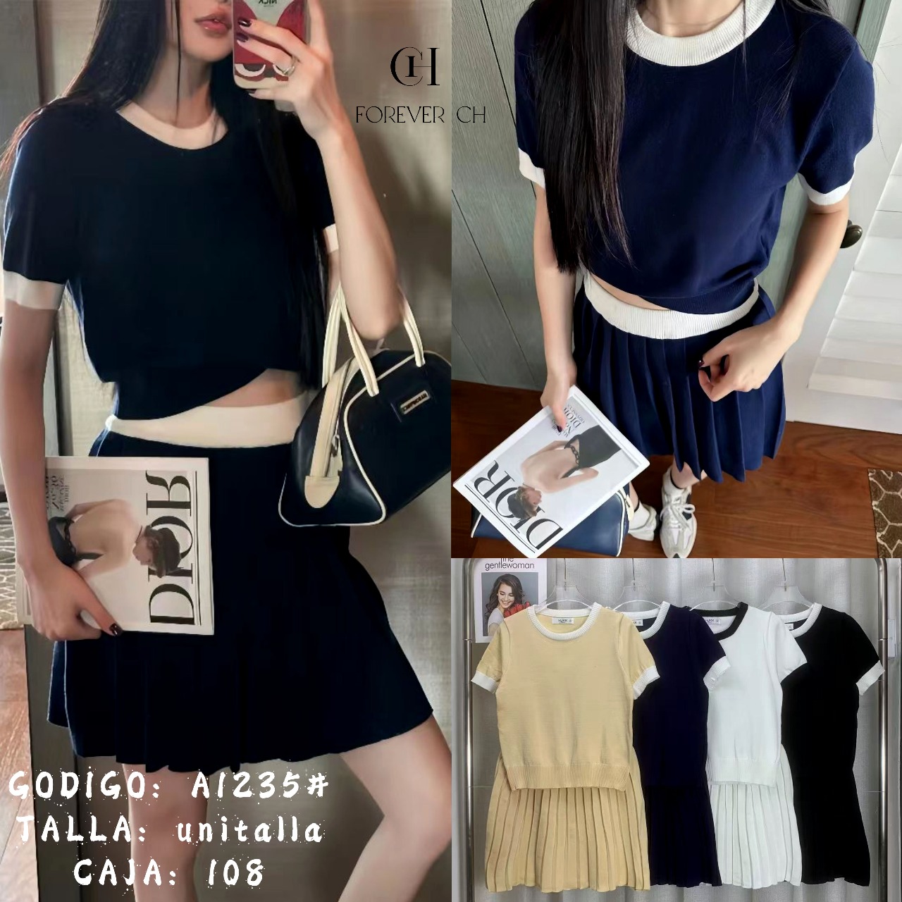 Conjunto falda y blusa-A1235-HS25-A1235 1 Conjunto falda y blusa-A1235-HS25-A1235