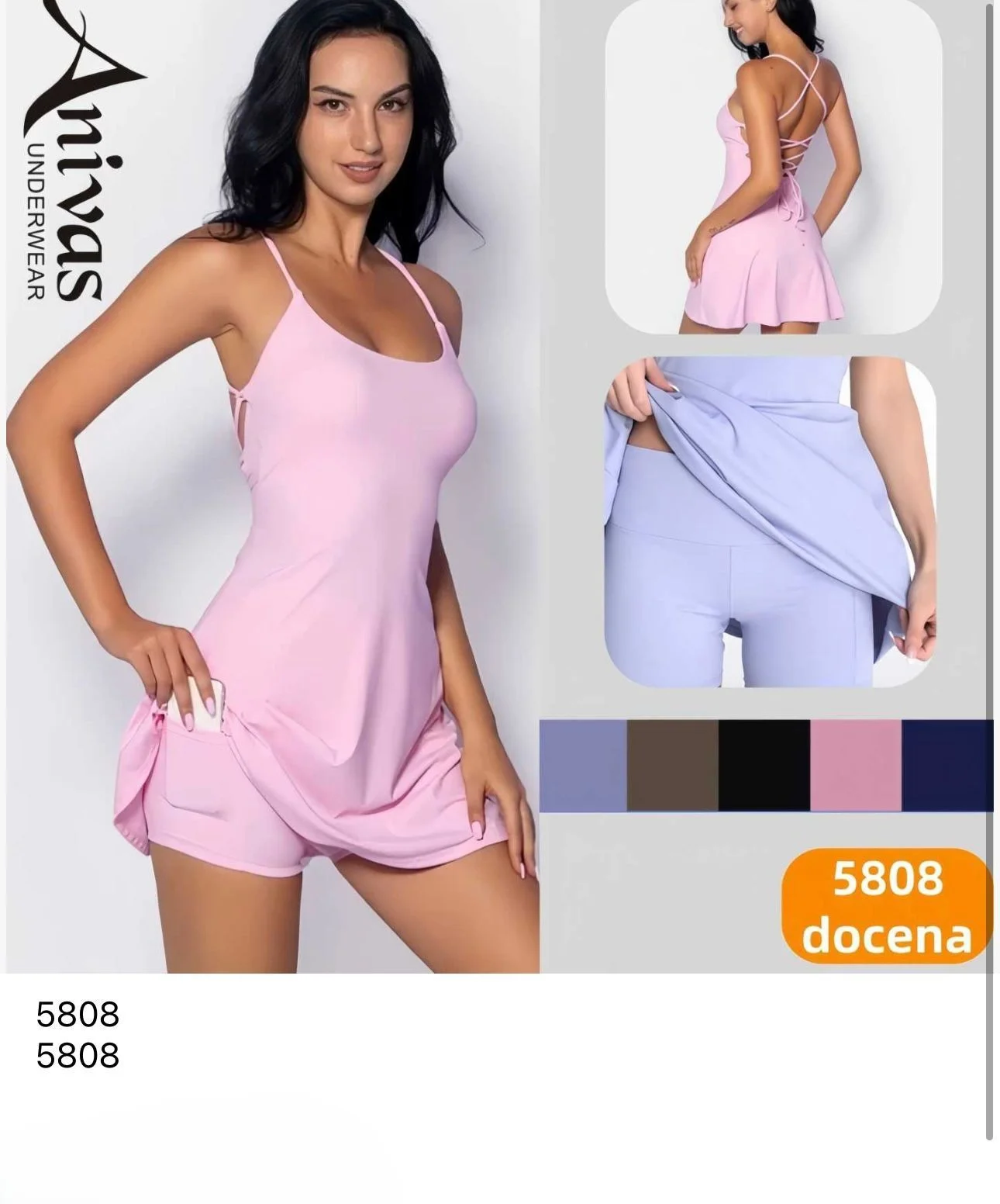 Conjunto short con blusa deportiva-HS25-5808 1 Conjunto short con blusa deportiva-HS25-5808