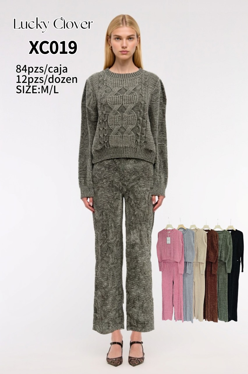 Conjunto sueter y pantalon de punto-HS25-XC019 1 Conjunto sueter y pantalon de punto-HS25-XC019