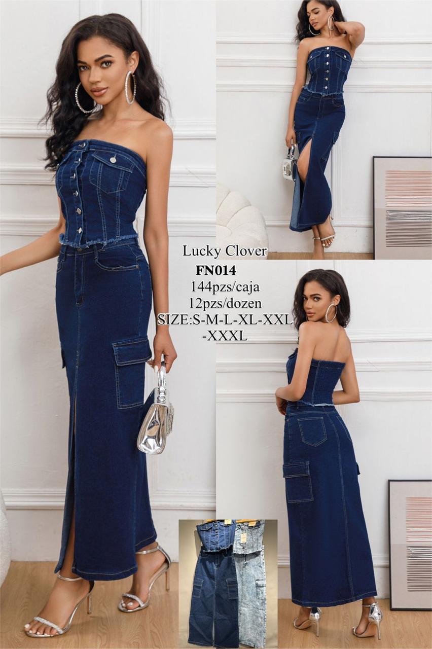 Conjunto top y falda-HS25-FN014 1 Conjunto top y falda-HS25-FN014