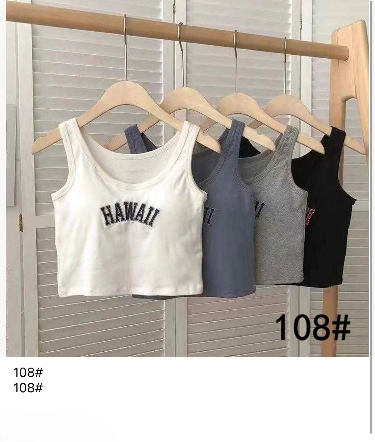 Crop Top Hawaii sin Mangas-HS25-108# 1 Crop Top Hawaii sin Mangas-HS25-108#