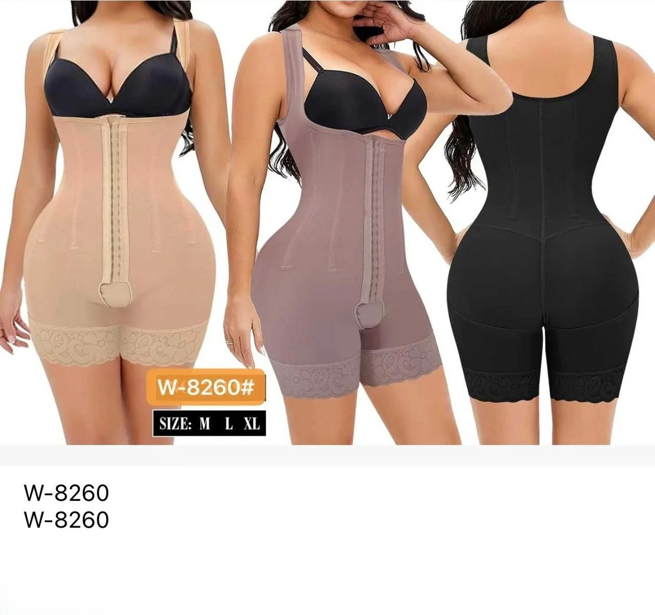 Faja Body Reductora con Shorts-HS25-W-8260 1 Faja Body Reductora con Shorts-HS25-W-8260