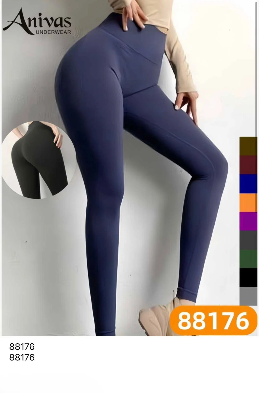 Leggings deportivos de cintura alta-HS25-88176 1 Leggings deportivos de cintura alta-HS25-88176