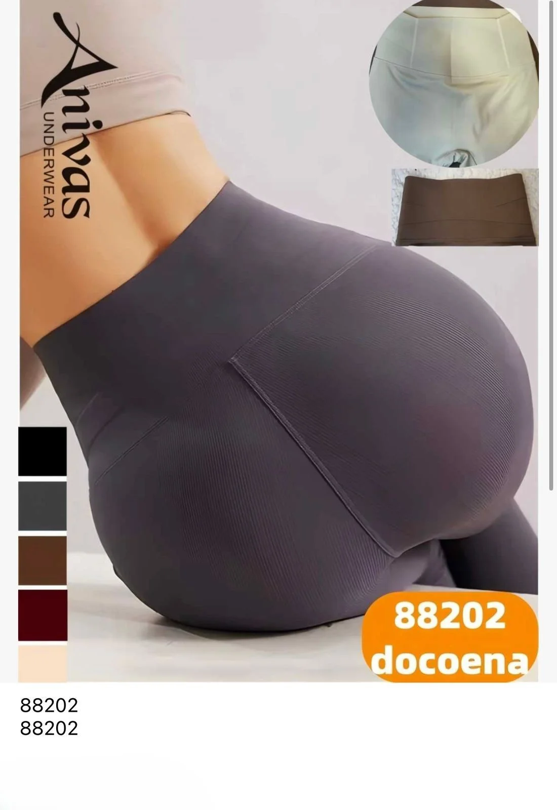 Leggings moldeadores de cintura alta con bolsillo-HS25-88202 1 Leggings moldeadores de cintura alta con bolsillo-HS25-88202