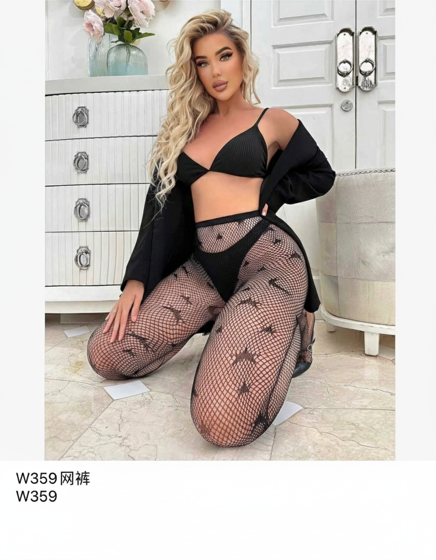 Medias de red con diseño-HS25-W359 1 Medias de red con diseño-HS25-W359