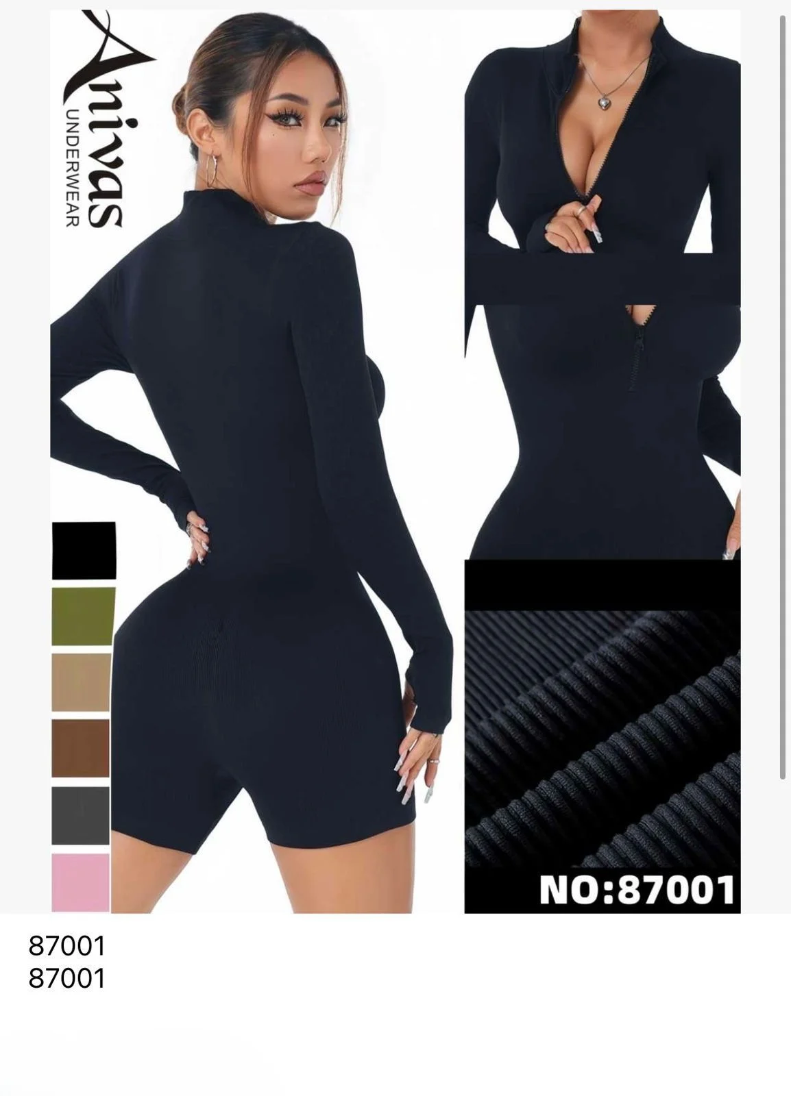 Mono deportivo corto de mujer-HS25-87001 1 Mono deportivo corto de mujer-HS25-87001