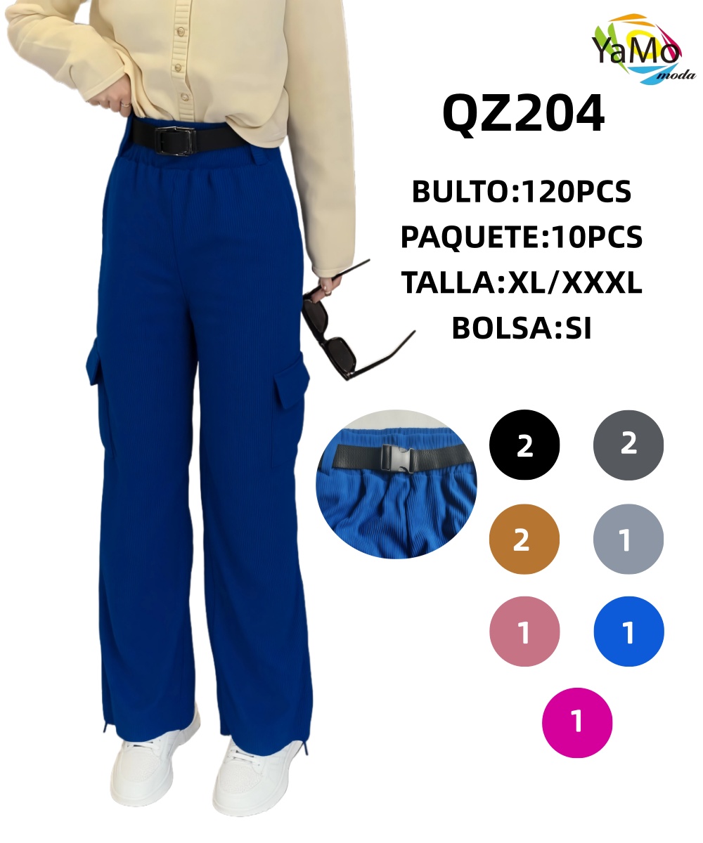 Pantalon cargo con cinturon-0-QZ204 1 Pantalon cargo con cinturon-0-QZ204