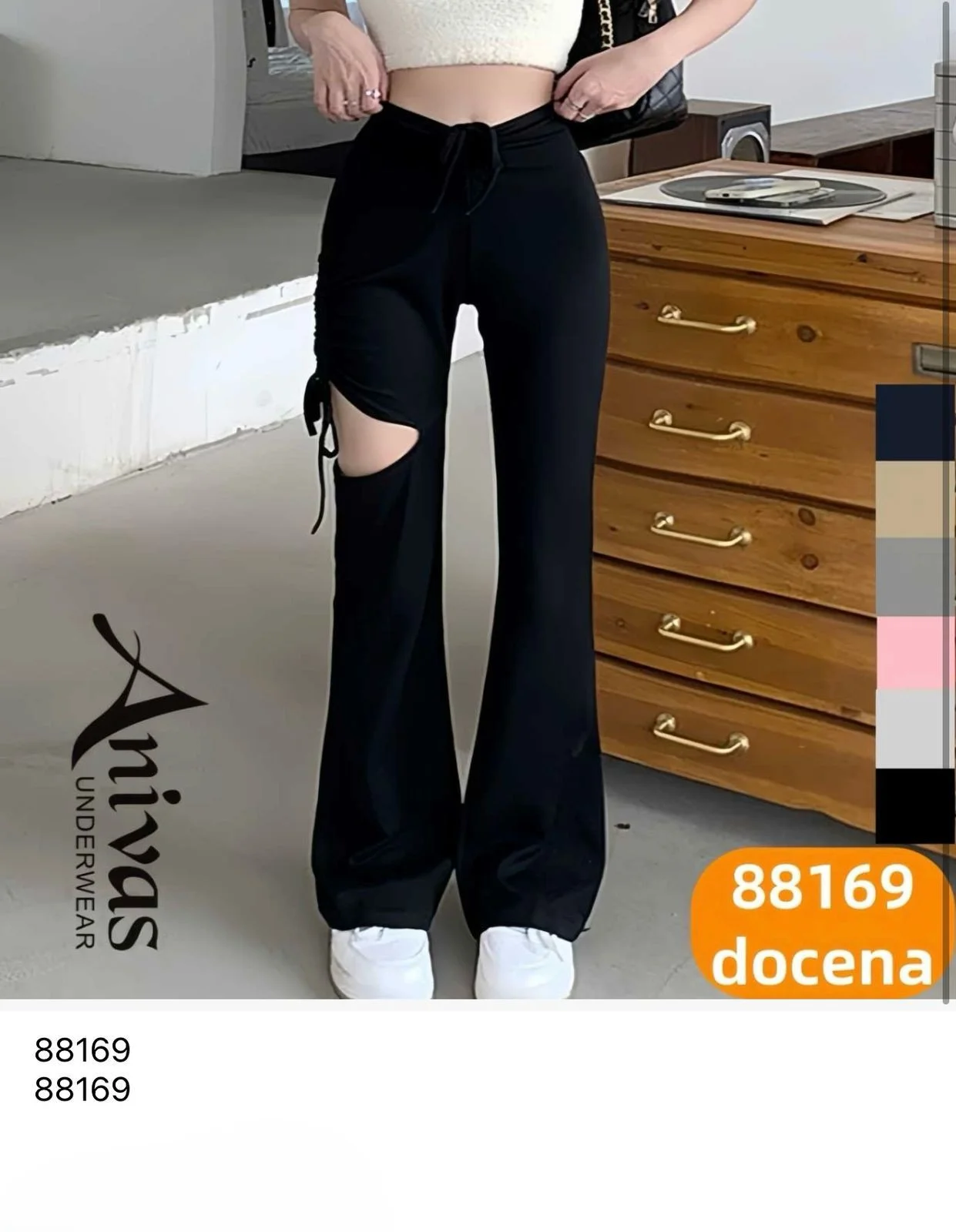 Pantalón con corte-HS25-88169 1 Pantalón con corte-HS25-88169