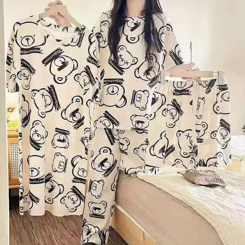 Pijama con estampado 4 piezas-HS25-SX002 1 Pijama con estampado 4 piezas-HS25-SX002