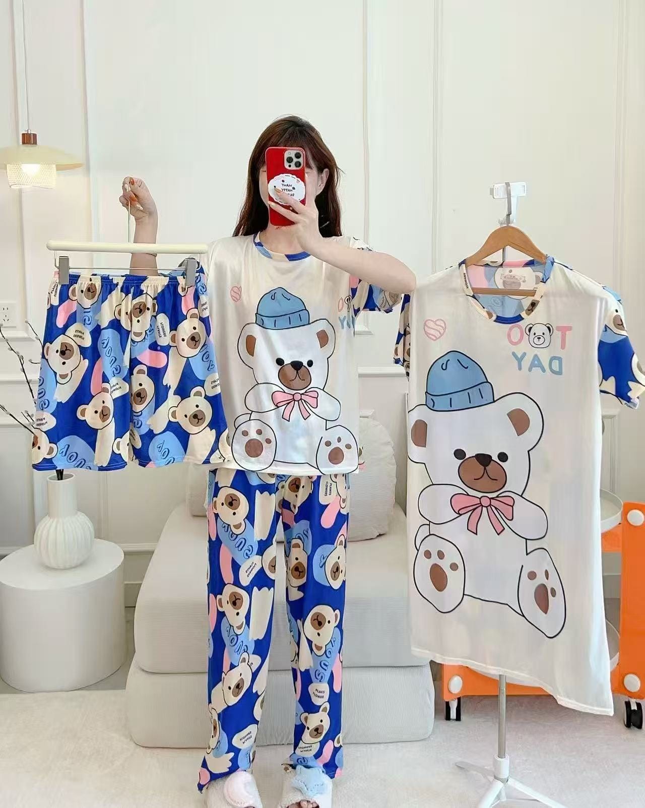 Pijama con estampado 4 Pzs-HS25-SX005 1 Pijama con estampado 4 Pzs-HS25-SX005