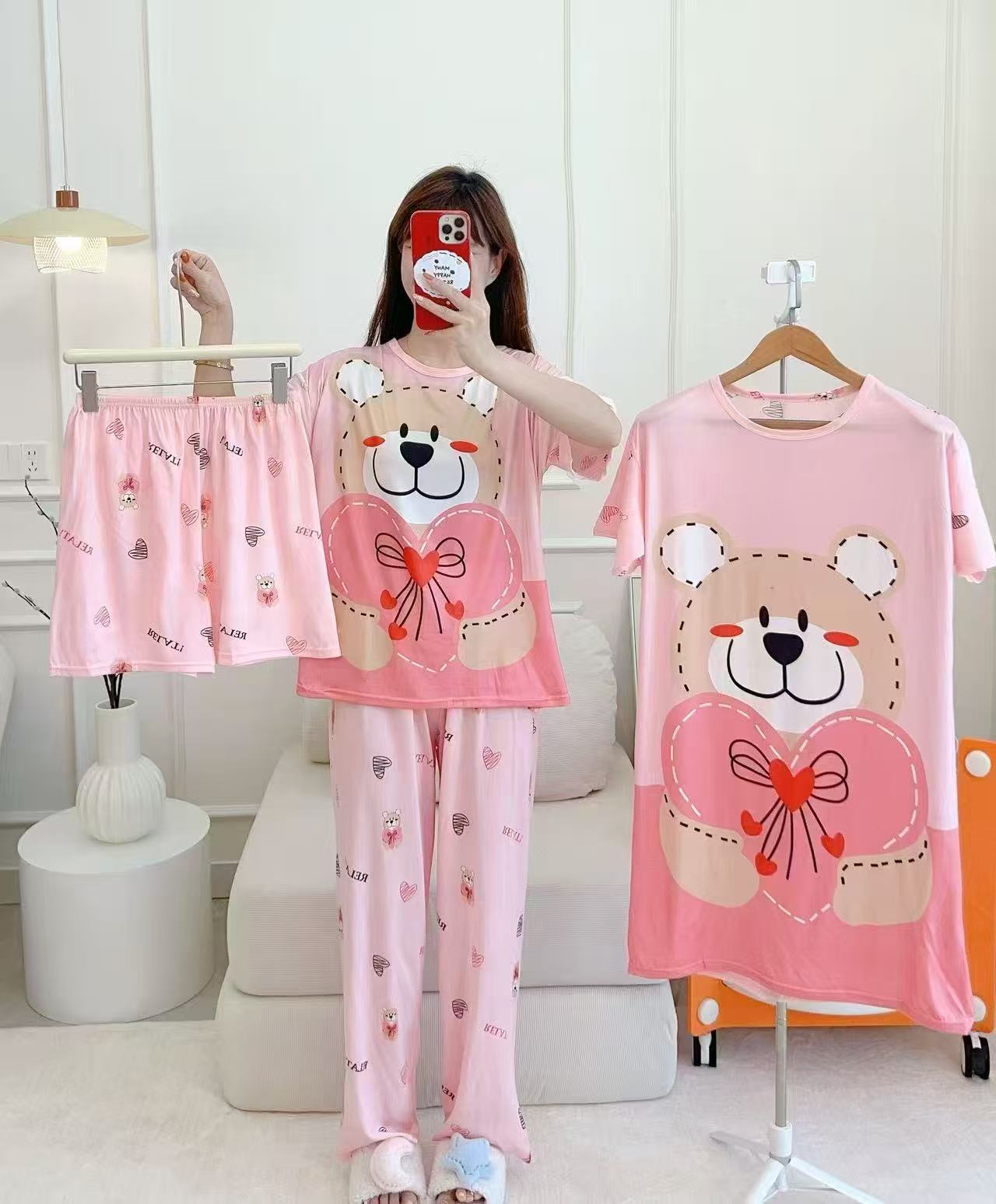 Pijama de osito  4 piezas-HS25-SX003 1 Pijama de osito  4 piezas-HS25-SX003