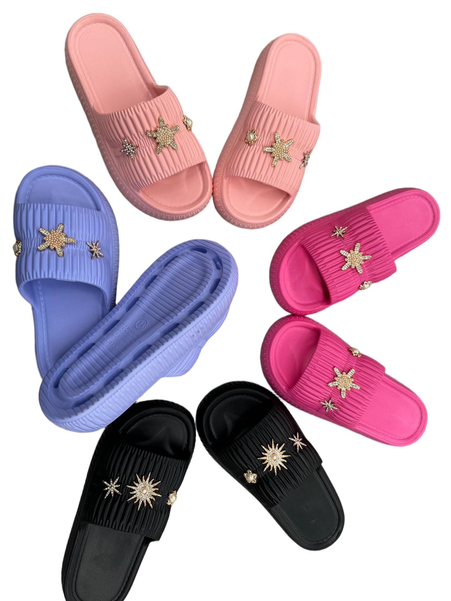 Sandalias con detalles de estrellas-HS25-BN0016-5 1 Sandalias con detalles de estrellas-HS25-BN0016-5