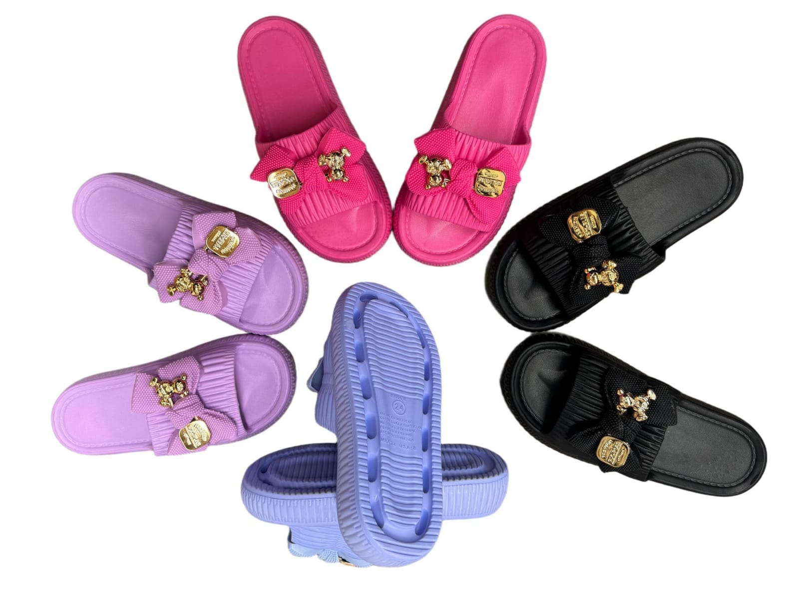 Sandalias con moño decorativo-HS25-BN0016-1 1 Sandalias con moño decorativo-HS25-BN0016-1