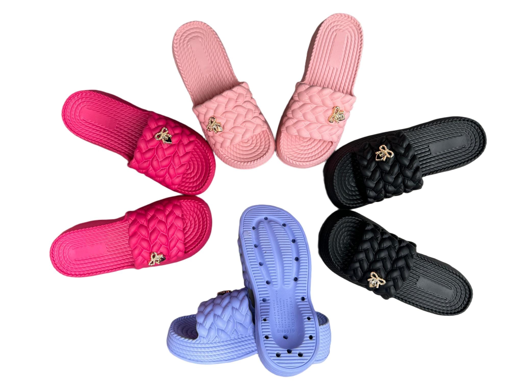 Sandalias de plataforma con adorno de abeja-HS25-BN0019-2 1 Sandalias de plataforma con adorno de abeja-HS25-BN0019-2