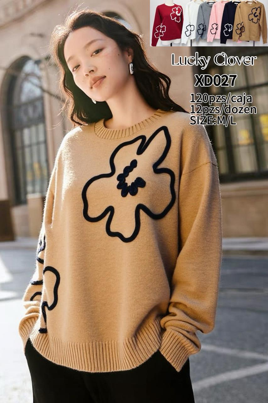 Sueter con diseño floral-HS25-XD027 1 Sueter con diseño floral-HS25-XD027