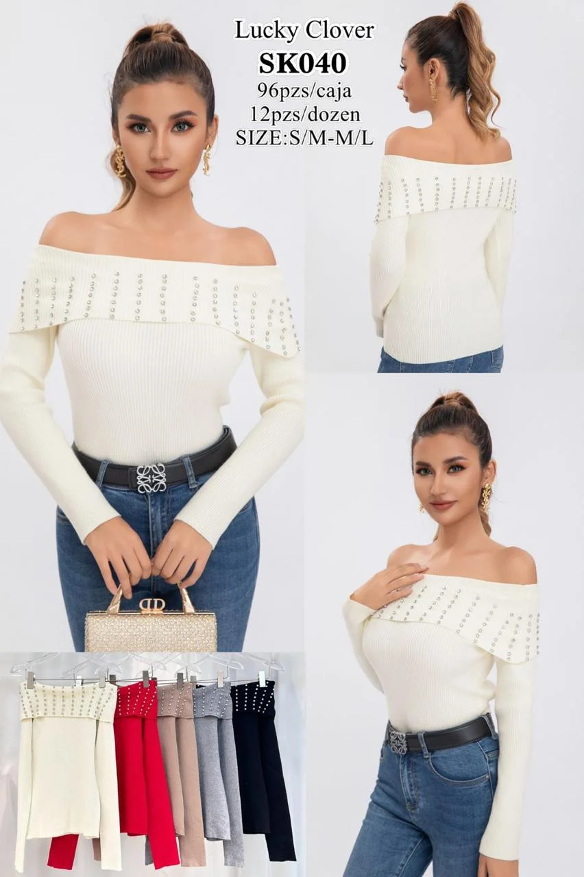 Sueter con hombros descubiertos-HS25-SK040 1 Sueter con hombros descubiertos-HS25-SK040