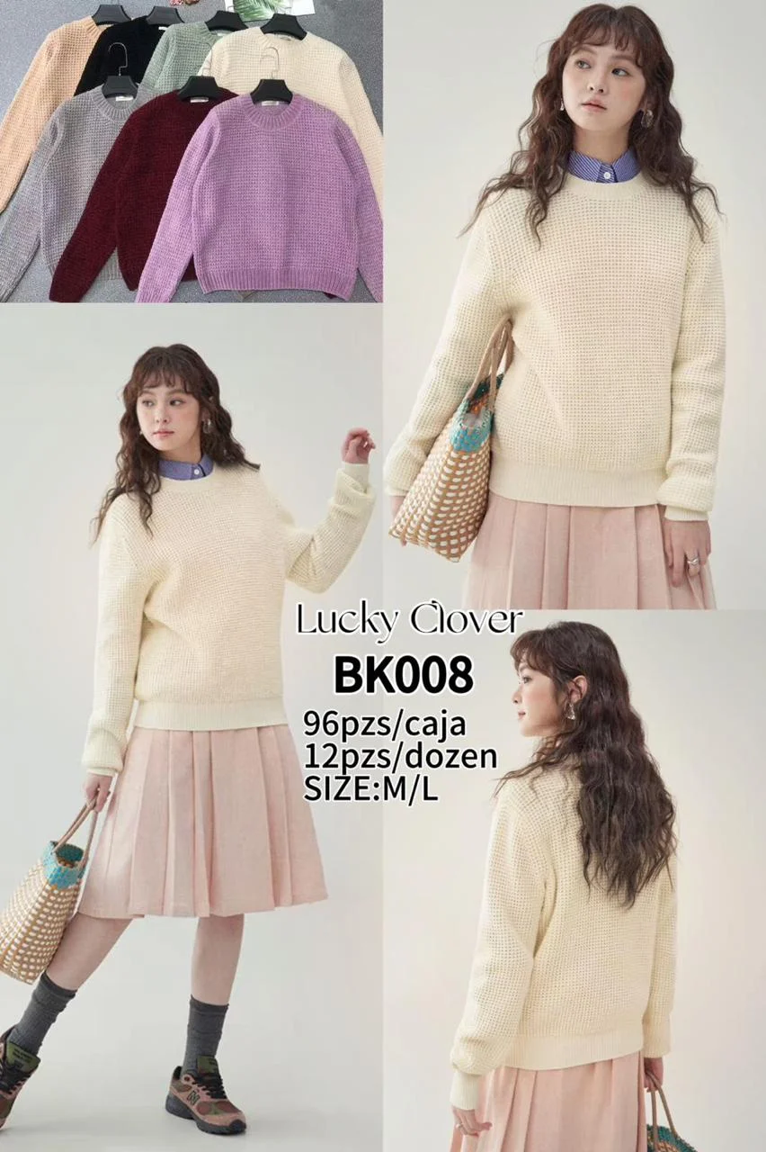 Sueter de punto texturizado-HS25-BK008 1 Sueter de punto texturizado-HS25-BK008