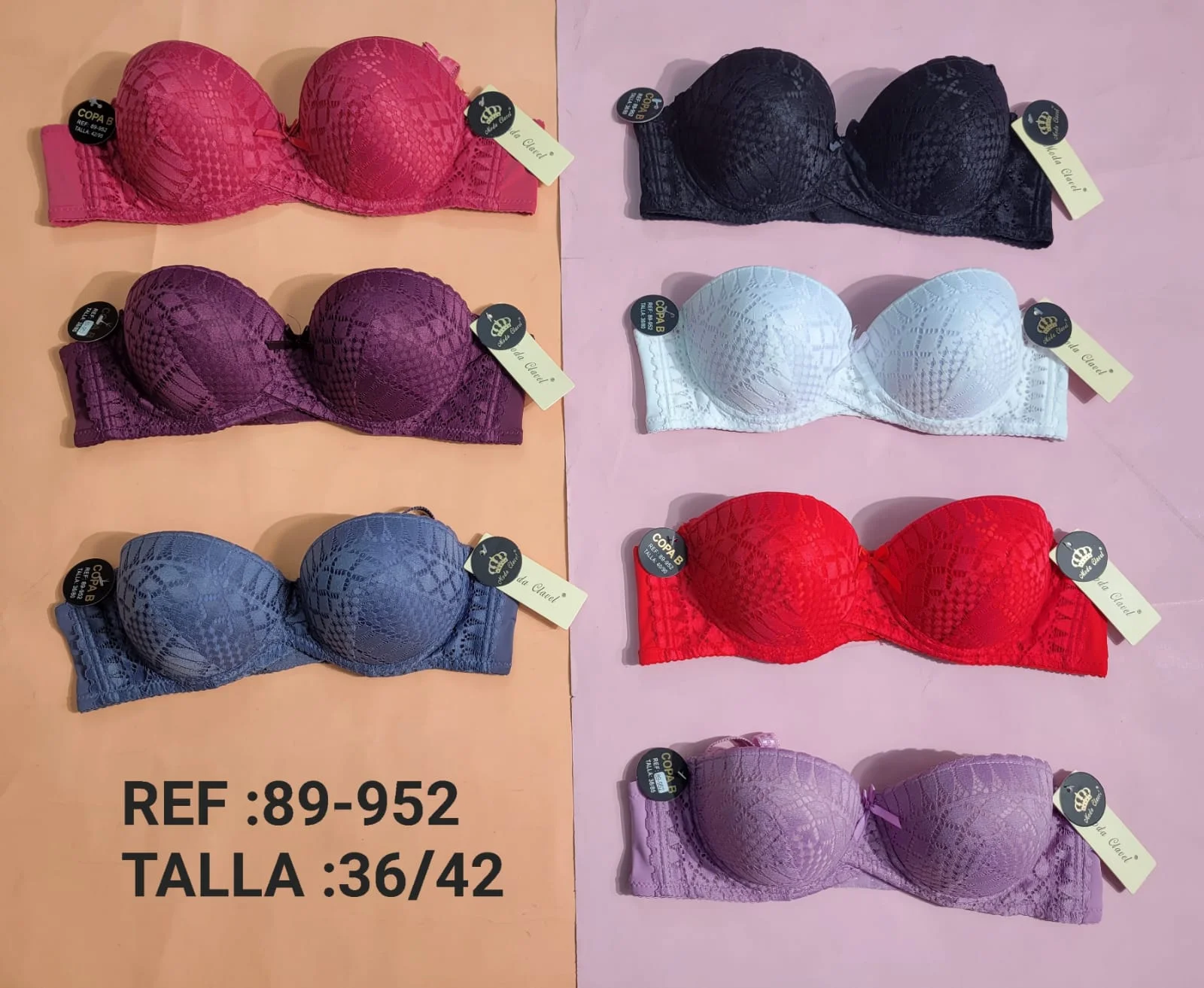 Sujetador Copa B con Encaje-HS25-89-952 1 Sujetador Copa B con Encaje-HS25-89-952