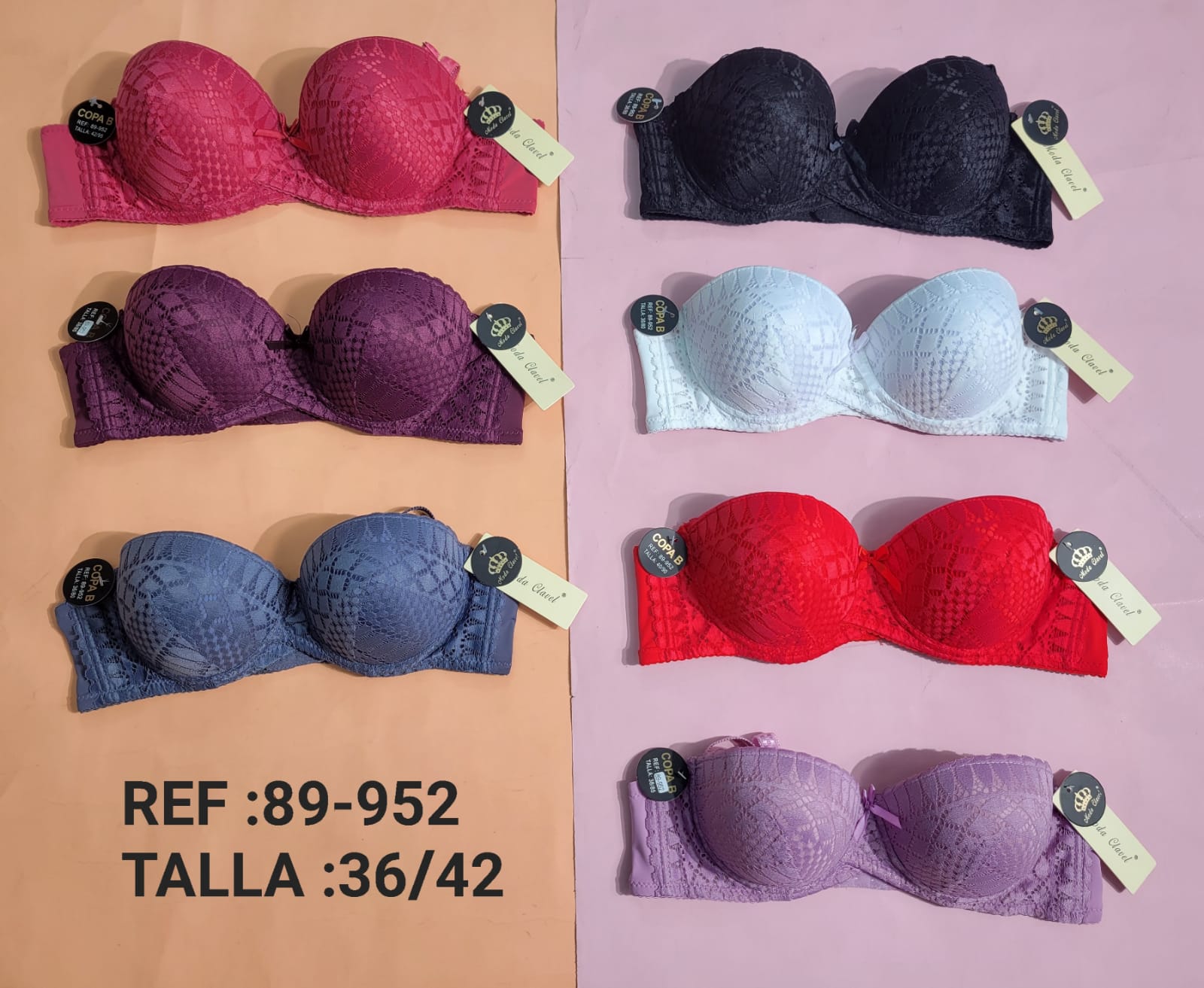 Sujetador strapless con encaje-HS25-89-952 1 Sujetador strapless con encaje-HS25-89-952